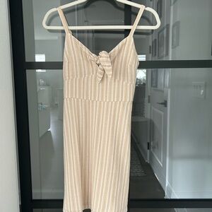 Hollister Striped Tan Dress